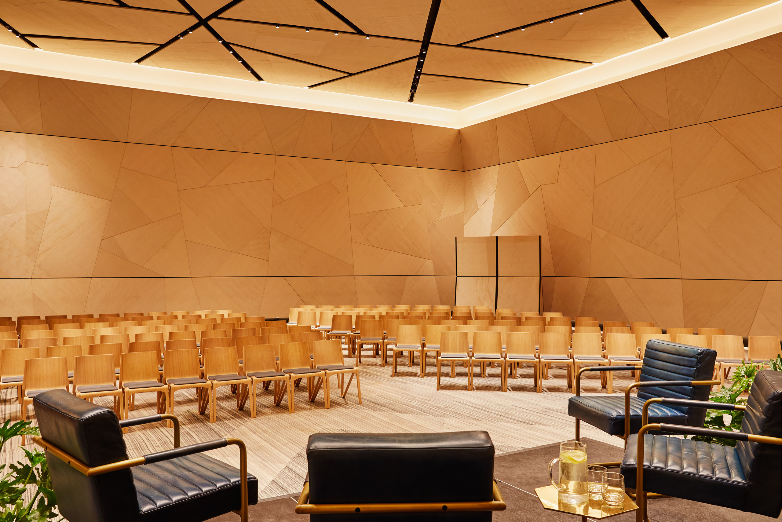 Panelist view of ballroom with audience seating.
