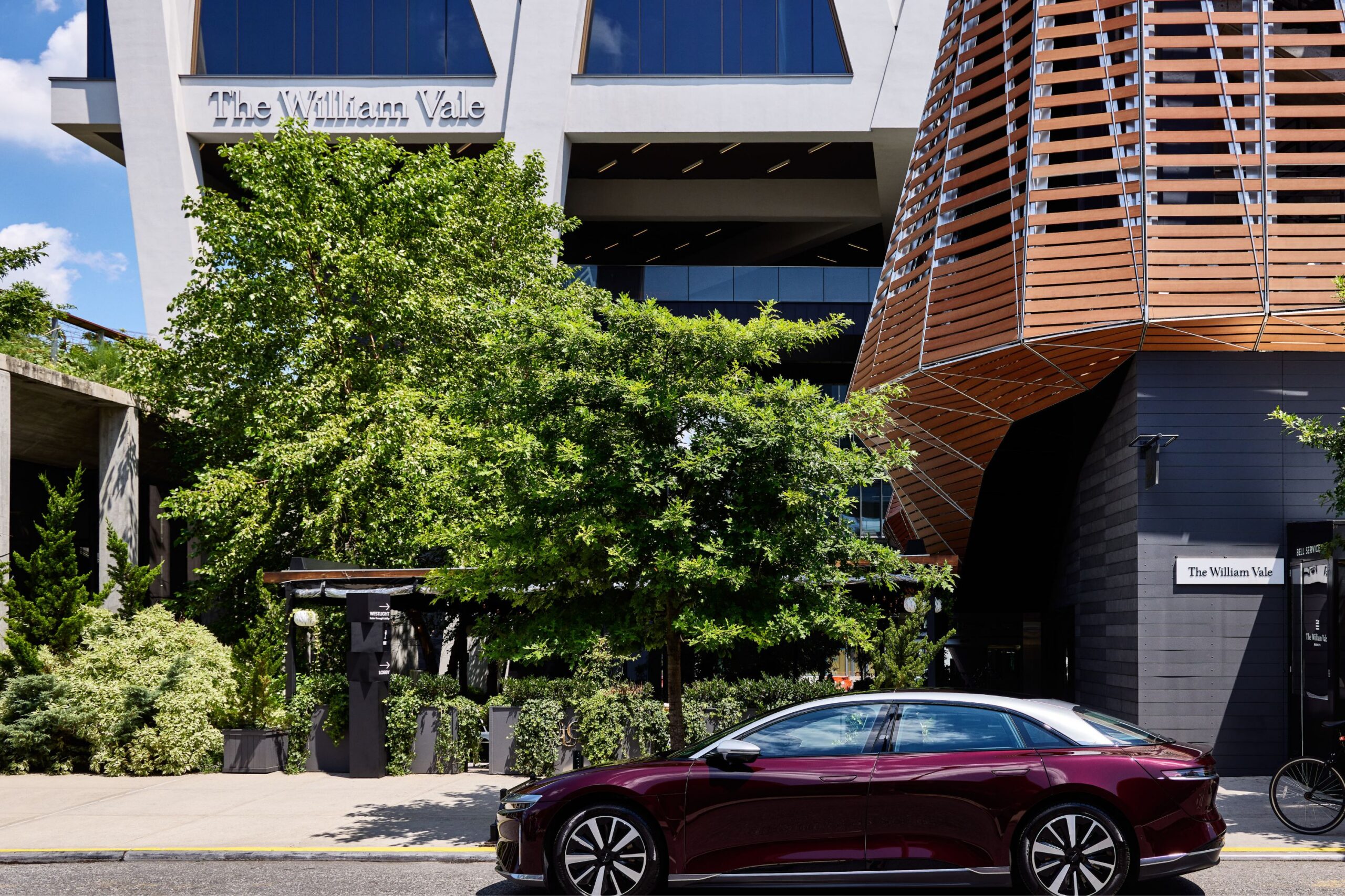Car pulls up to the entrance of The William Vale.