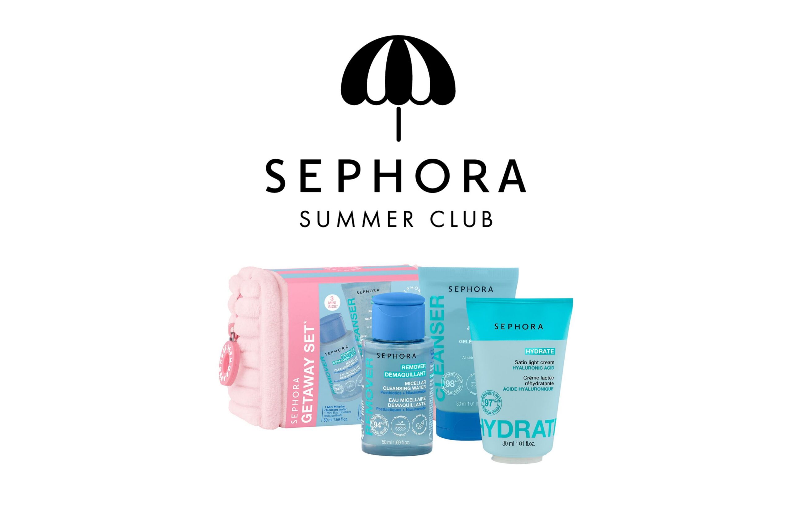 Sephora Summer Club Logo & Sephora Getaway Mini Essentials Set